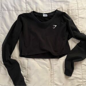 🩵SOLD🩵Gymshark Black Cropped Longsleeve Pump Cover